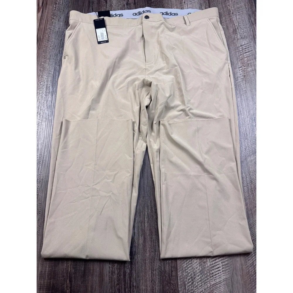 Adidas Mens Ultimate365 Golf Pants Beige Tan Raw Gold DP6270 Size 44 NEW